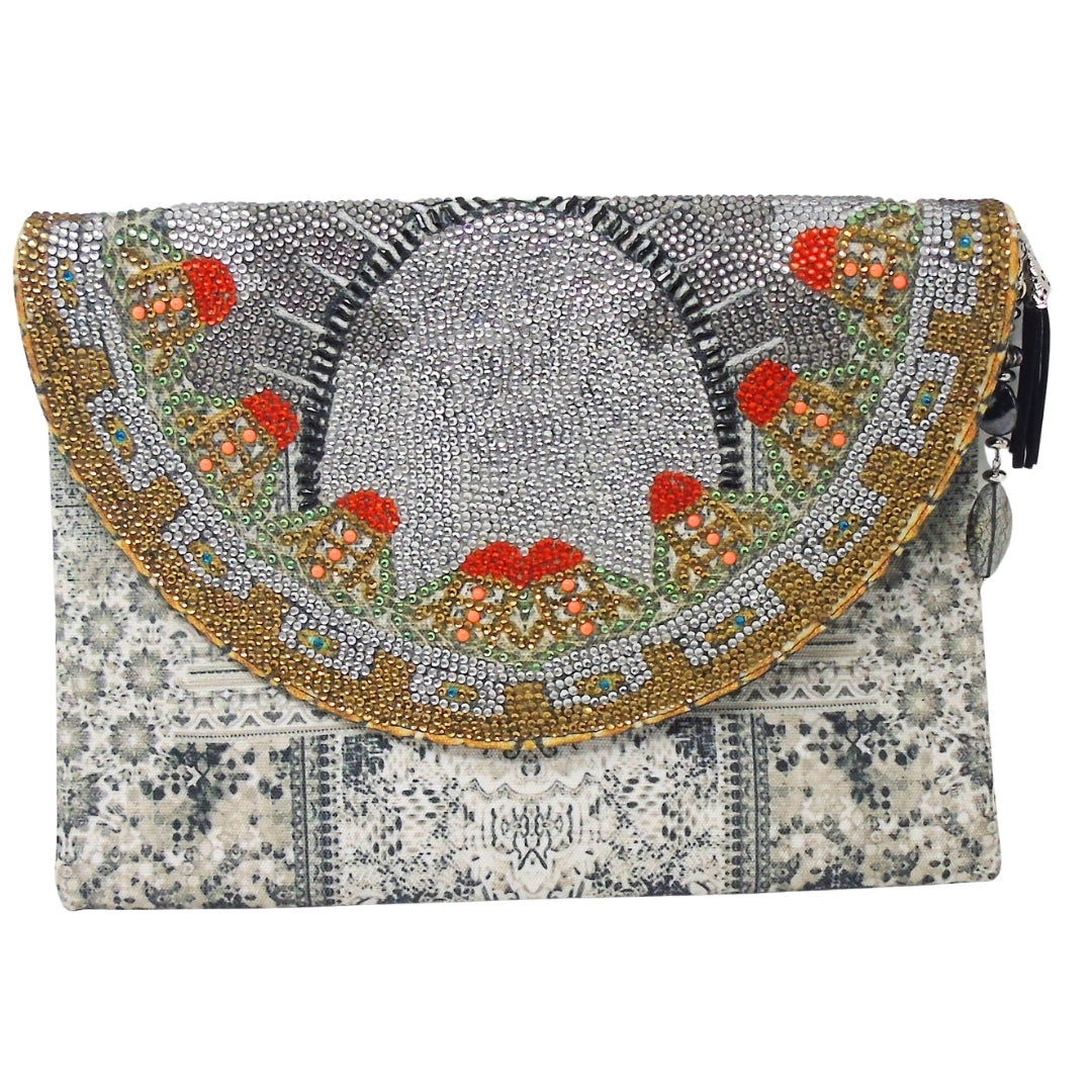 Inoa Fashion Blanco La Neve 1814 Clutch Bag Womens