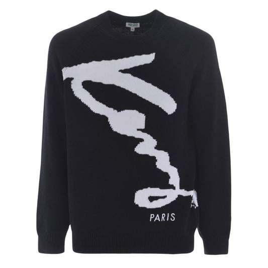 Kenzo Signature Black Knitted Sweater