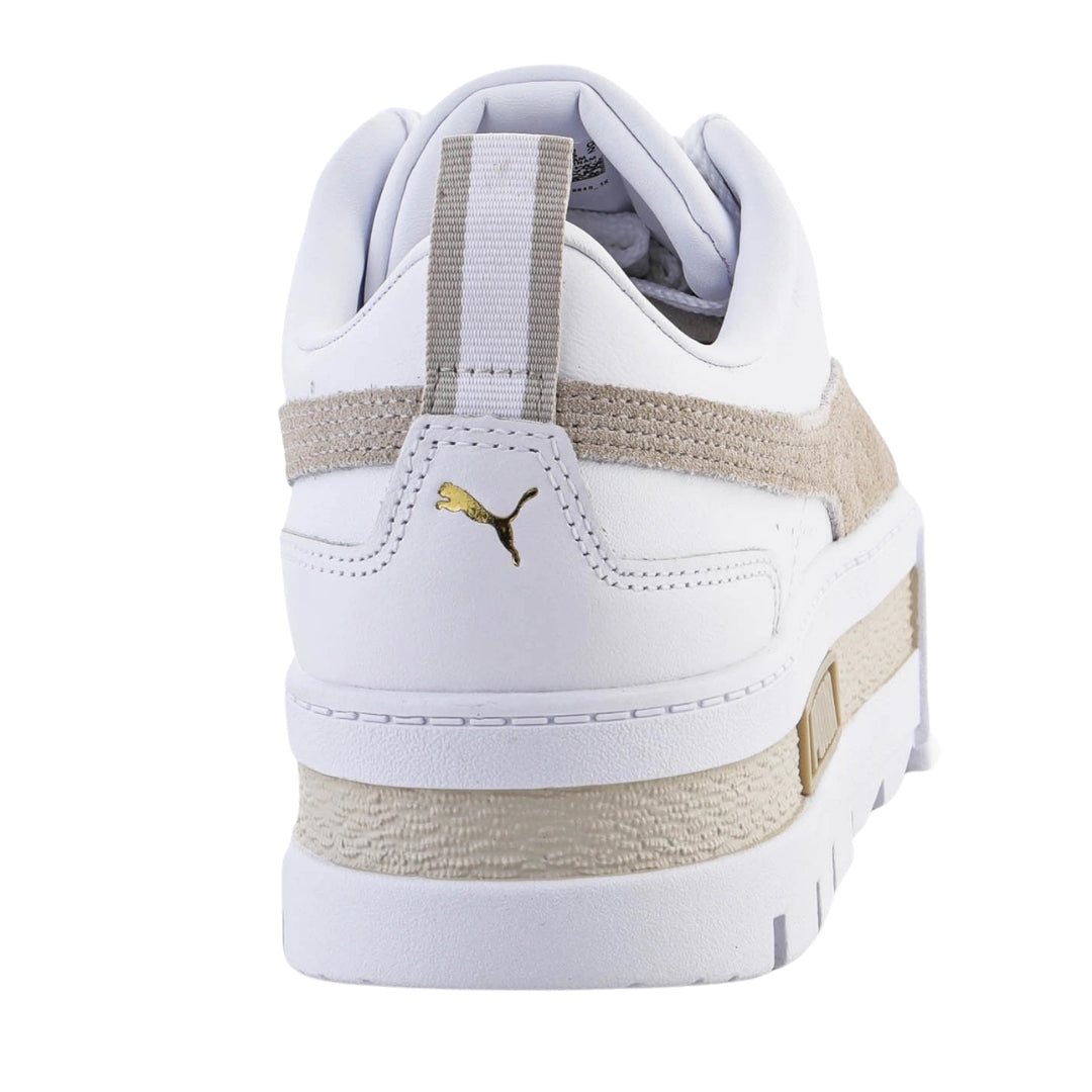 Puma Mayze Lth Platform White Peyote Trainers UK 4.5