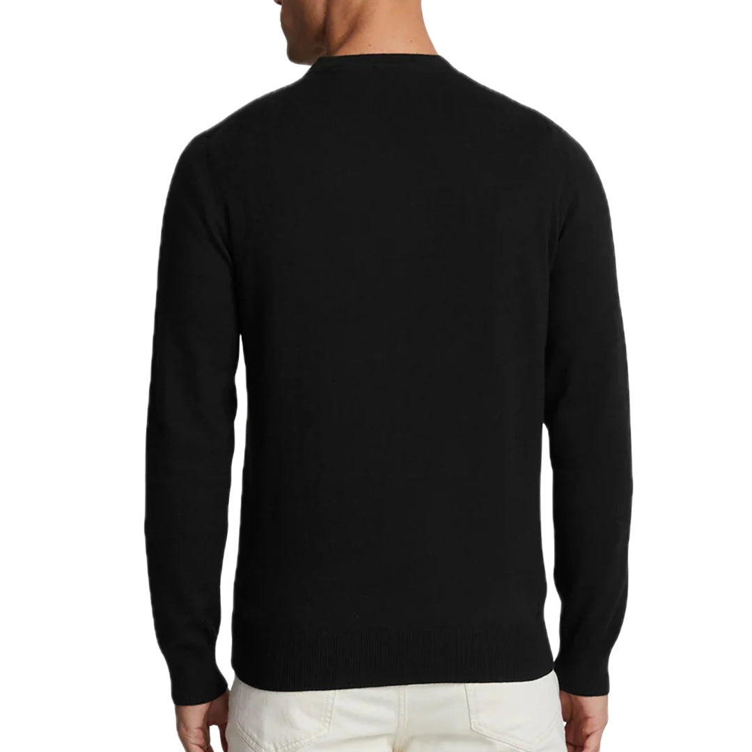 Lyle & Scott V-Neck Jet Black Pull Over Jumper