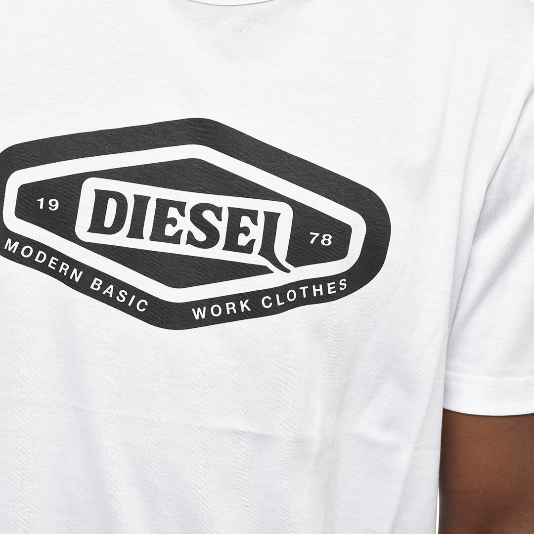 Diesel Modern Basic Logo White T-Shirt