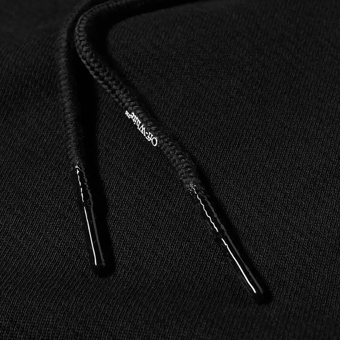 Off-White Monotone Arrow Logo On Back Black Hoodie