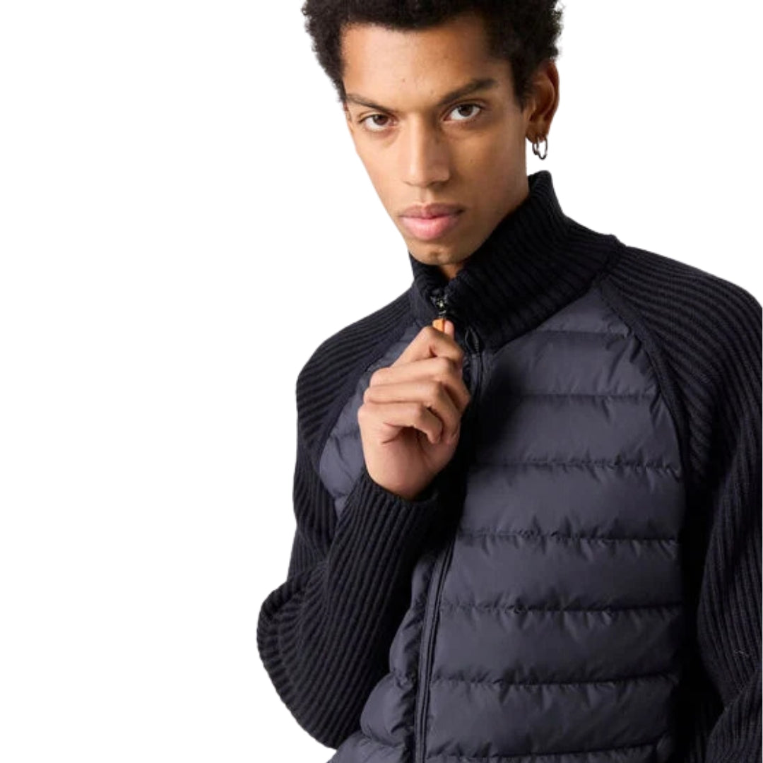 Parajumpers Olmo Pencil Black Ribbed Sleeves Jacket