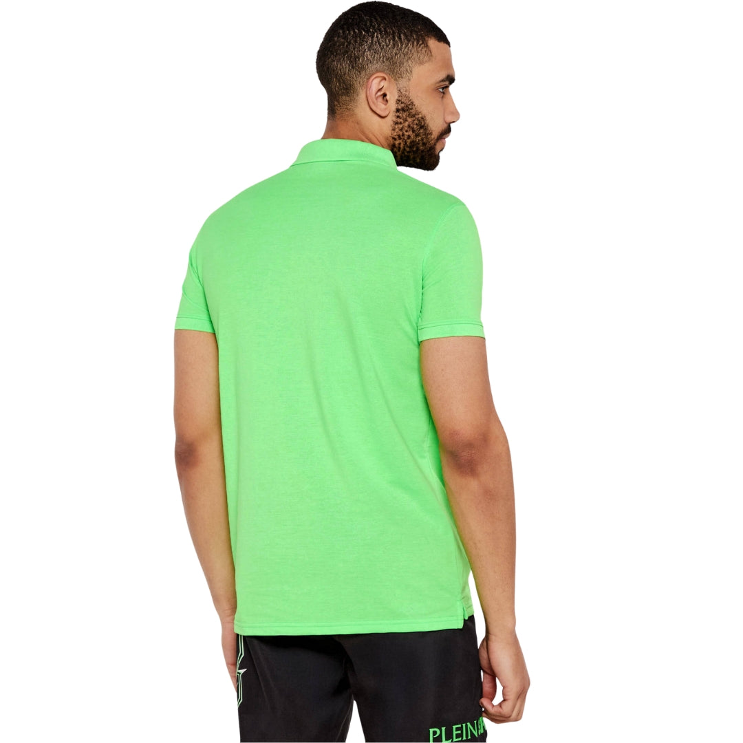Plein Sport Scratch Logo Green Polo Shirt