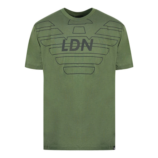 Emporio Armani Bold Eagle Design Green T Shirt