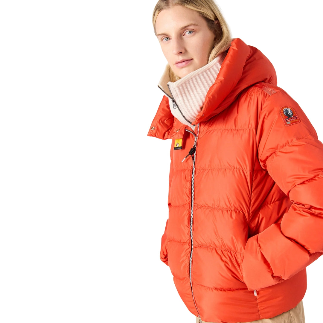 Parajumpers Jinny Grenadine Red Hooded Down Jacket