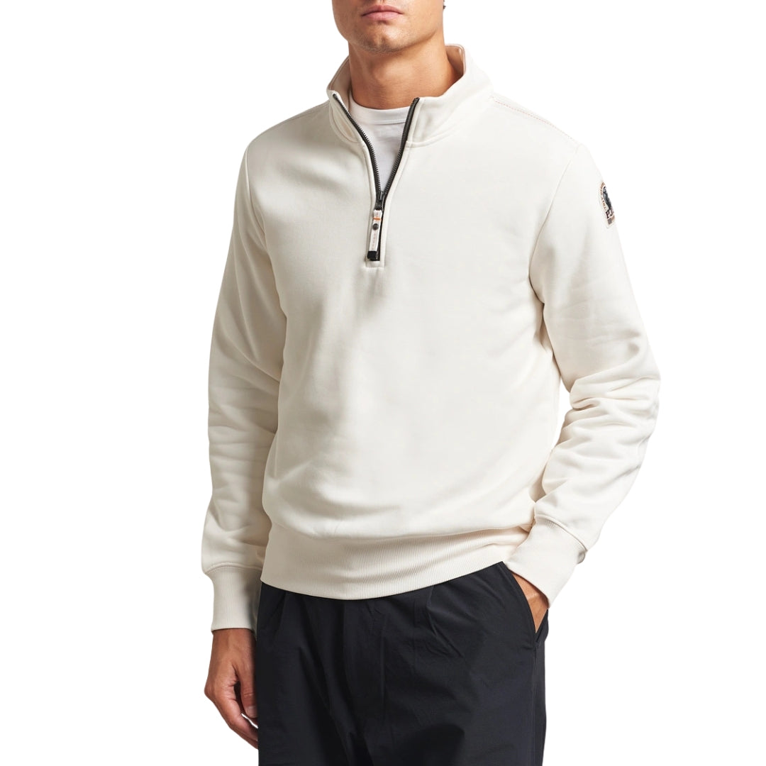 Parajumpers Broad Peak White Half Zip Sweatshirt