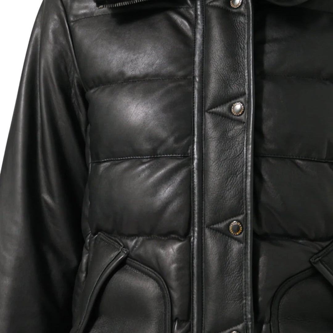 Parajumpers Demi Special Black Leather Jacket