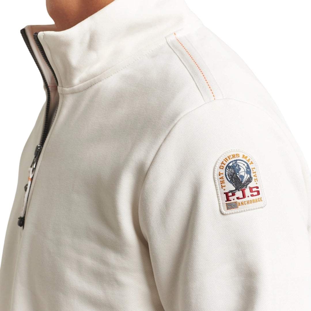 Parajumpers Broad Peak White Half Zip Sweatshirt