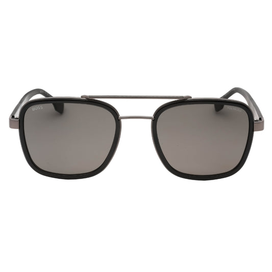 Hugo Boss Grey Polarized Lens Dark Ruthenium Grey Sunglasses One Size