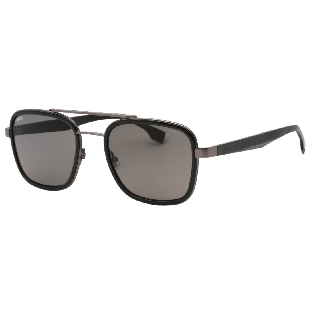 Hugo Boss Grey Polarized Lens Dark Ruthenium Grey Sunglasses One Size