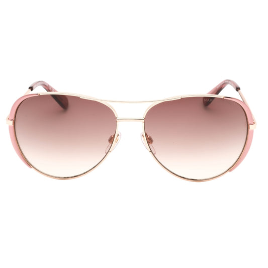 Marc Jacobs Brown Lens Pink Detail Gold Sunglasses One Size