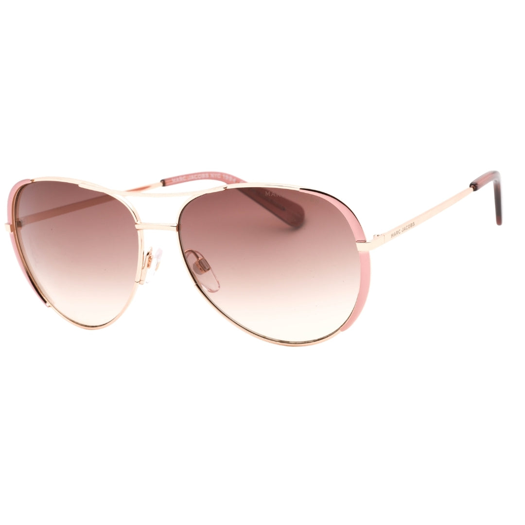 Marc Jacobs Brown Lens Pink Detail Gold Sunglasses One Size