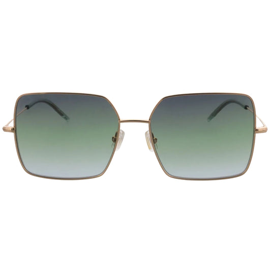 Hugo Boss Rose Gold Metal Frame Grey Green Lensed Sunglasses
