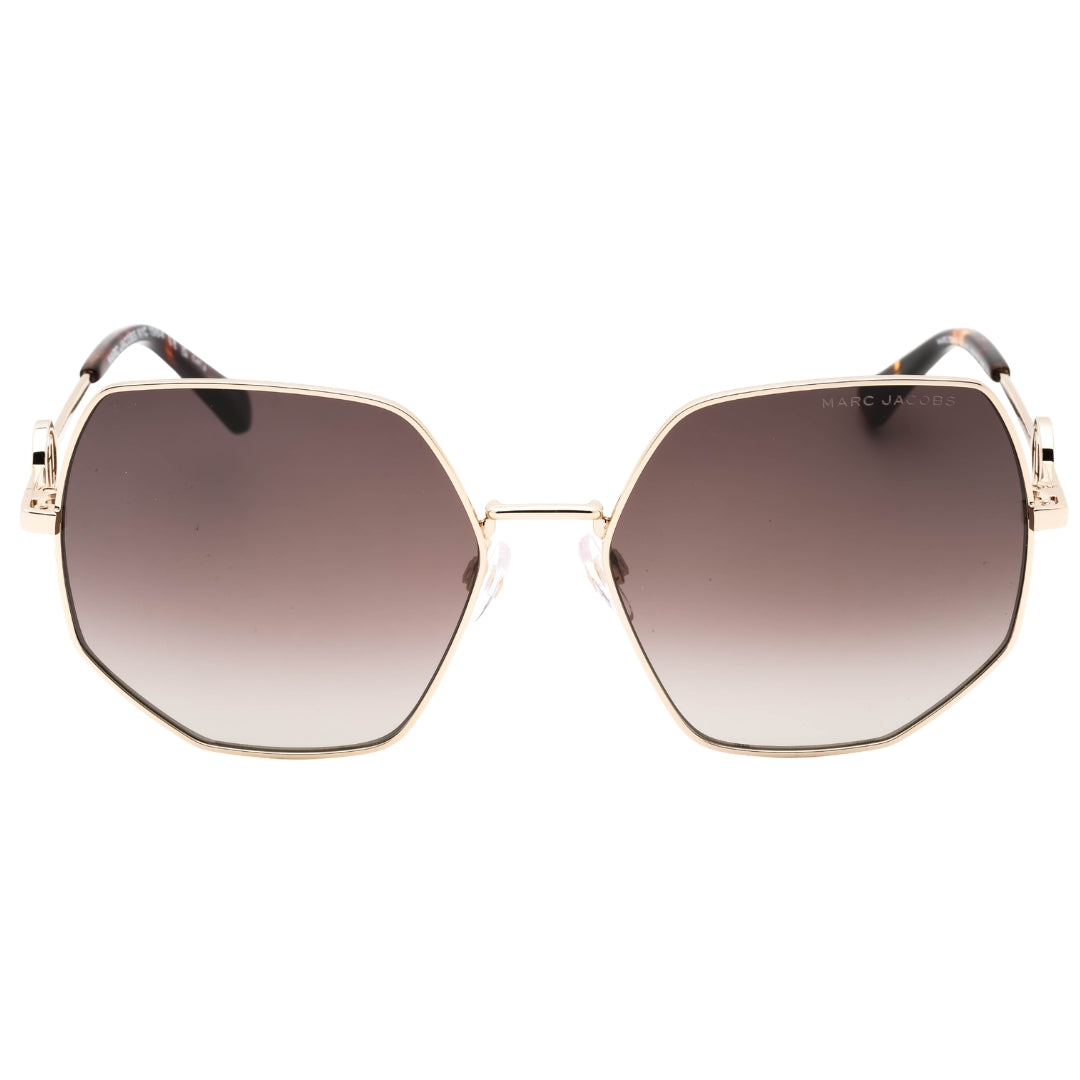 Marc Jacobs Havana Leg Ends Gold Sunglasses One Size