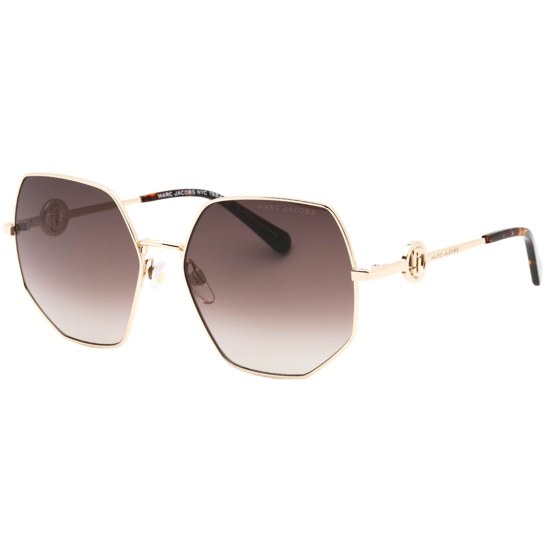 Marc Jacobs Havana Leg Ends Gold Sunglasses One Size