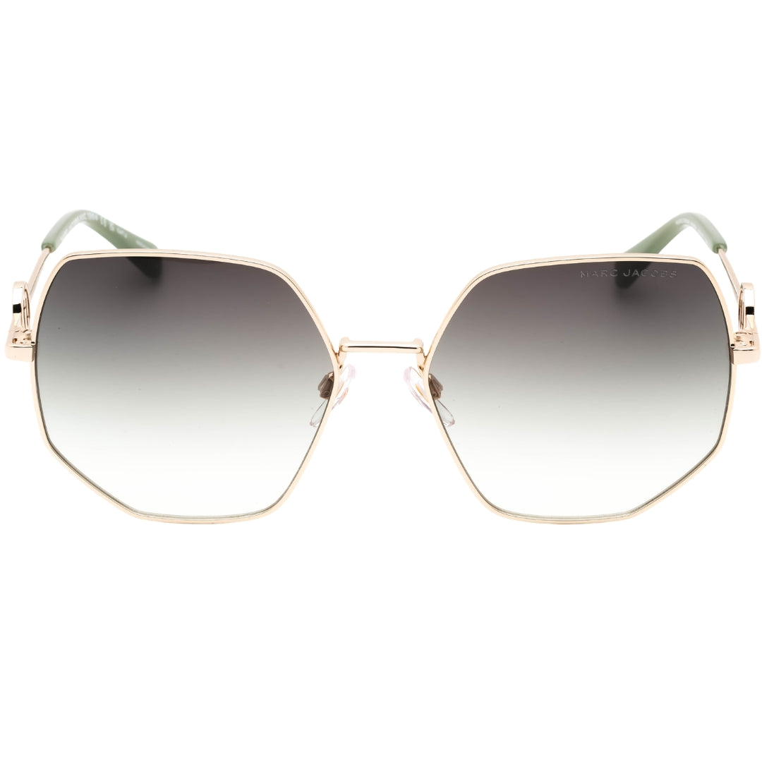 Marc Jacobs Green Leg Ends Gold Sunglasses One Size