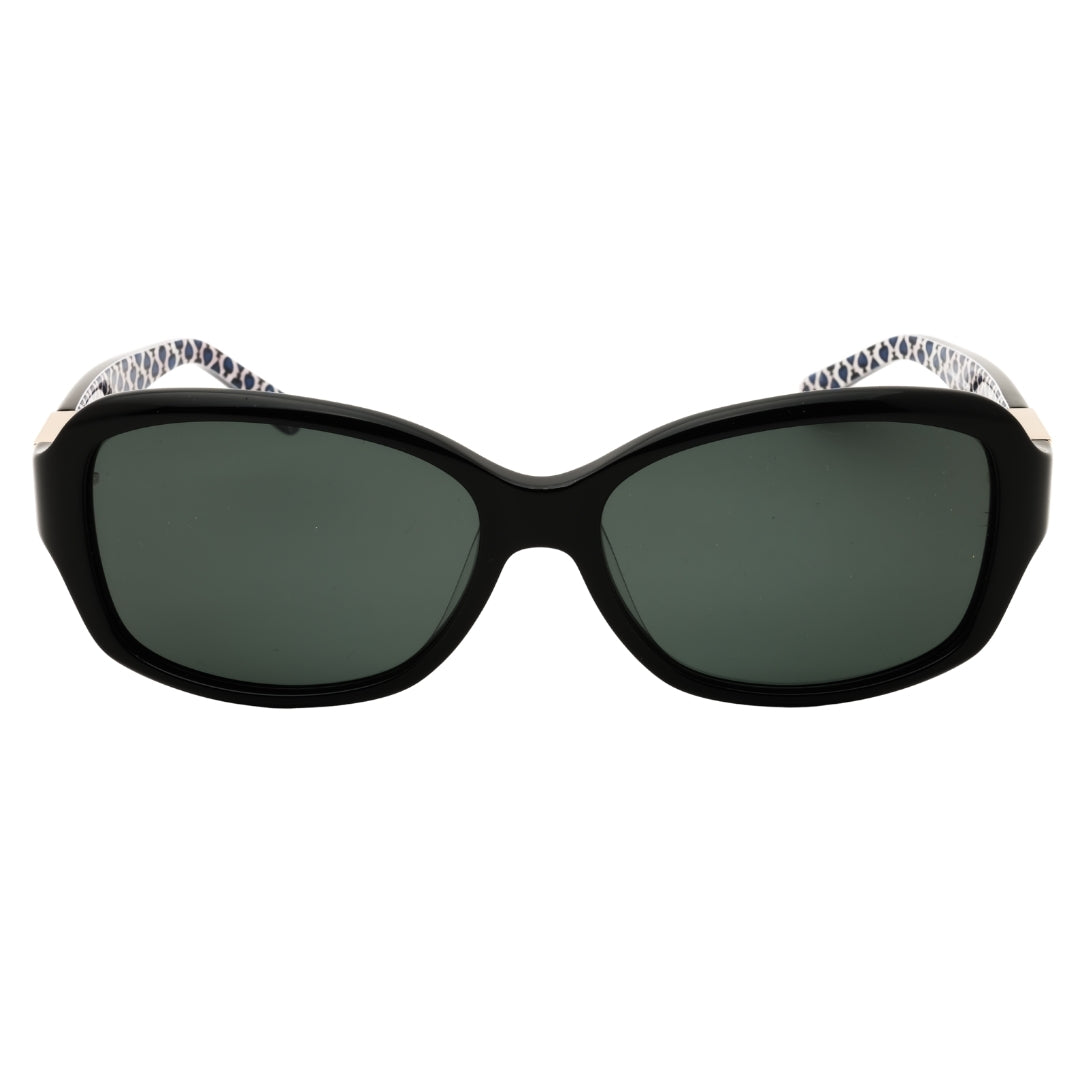 Kate Spade Annika/P/S JEDP RA Black / Blue Spades / Grey Polarized Sunglasses Women One Size