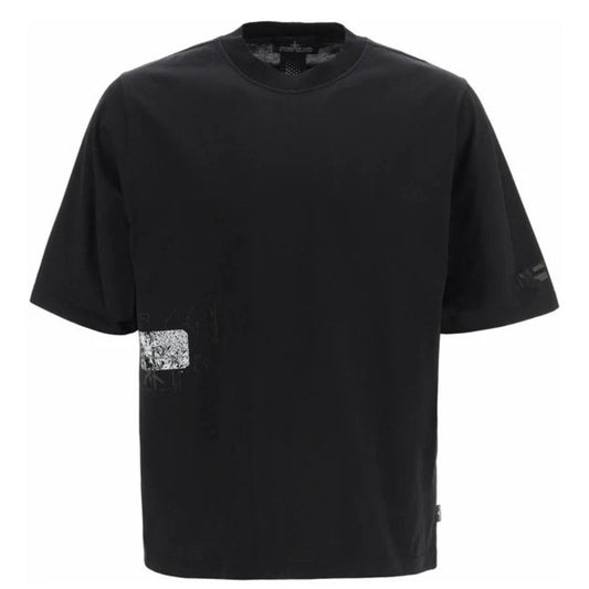 Stone Island Shadow Project Patch Design Black T Shirt