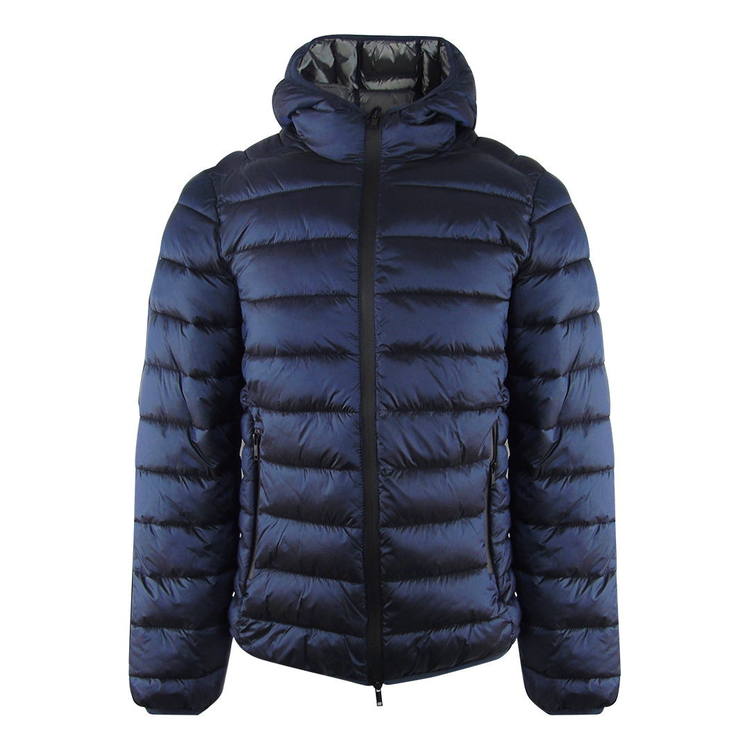 Ice Iceberg Plain Padded Hooded Dark Navy Blue Jacket – Nova Clothing