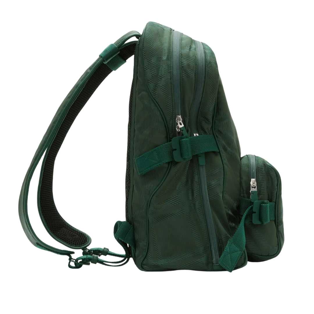 Burberry Vine Green Checked Jacquard Backpack - Main Image