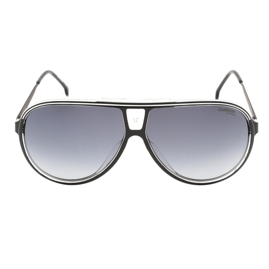Carrera Grey Shaded Lens White Detail Black Sunglasses One Size