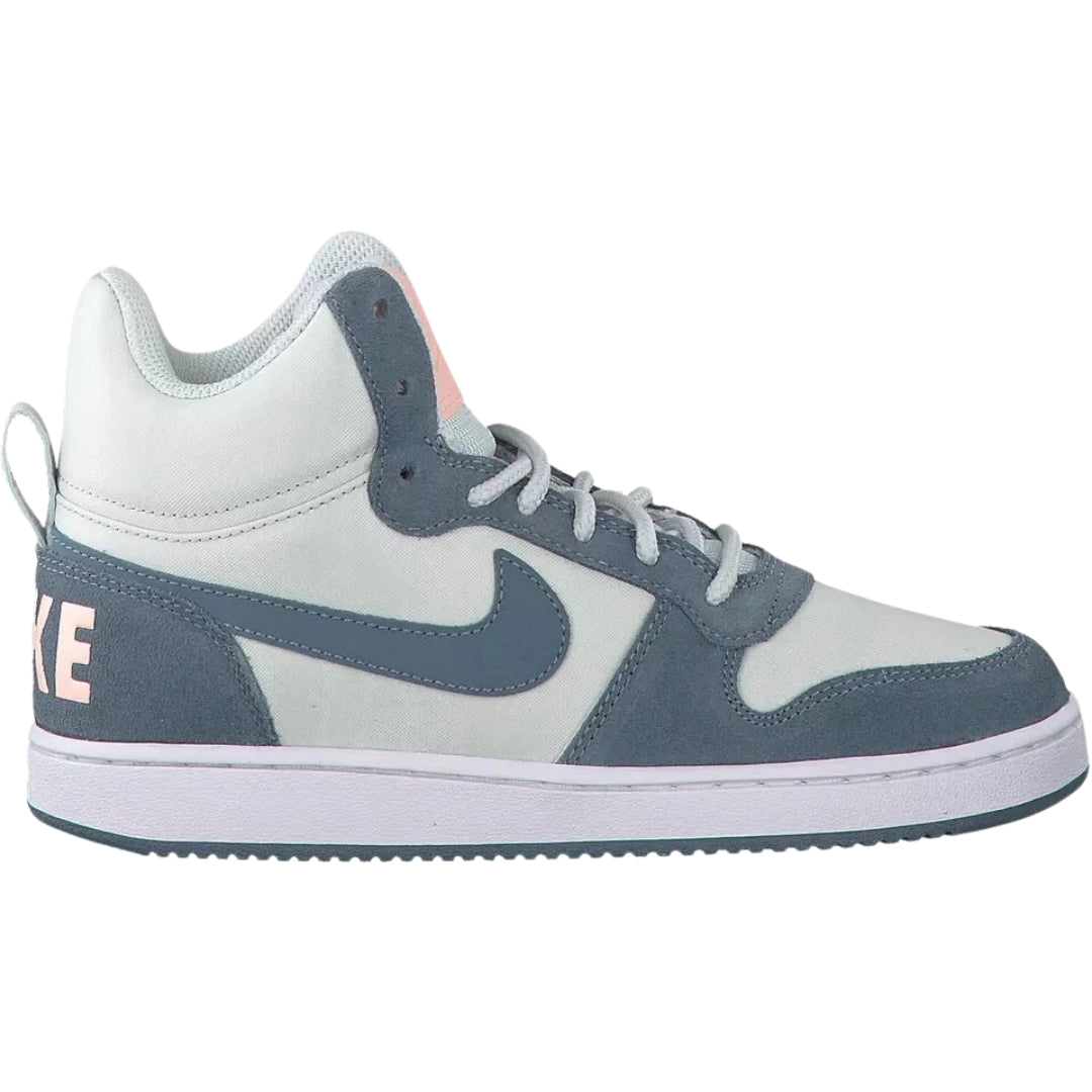 NIKE 844907 005 Nike Court Borough Mid Prem  SILVER/BLUE TRAINER WOMENS UK 4