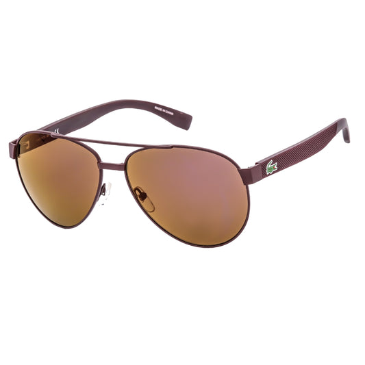 Lacoste L185S 615 Matte Red / Brown Sunglasses One Size