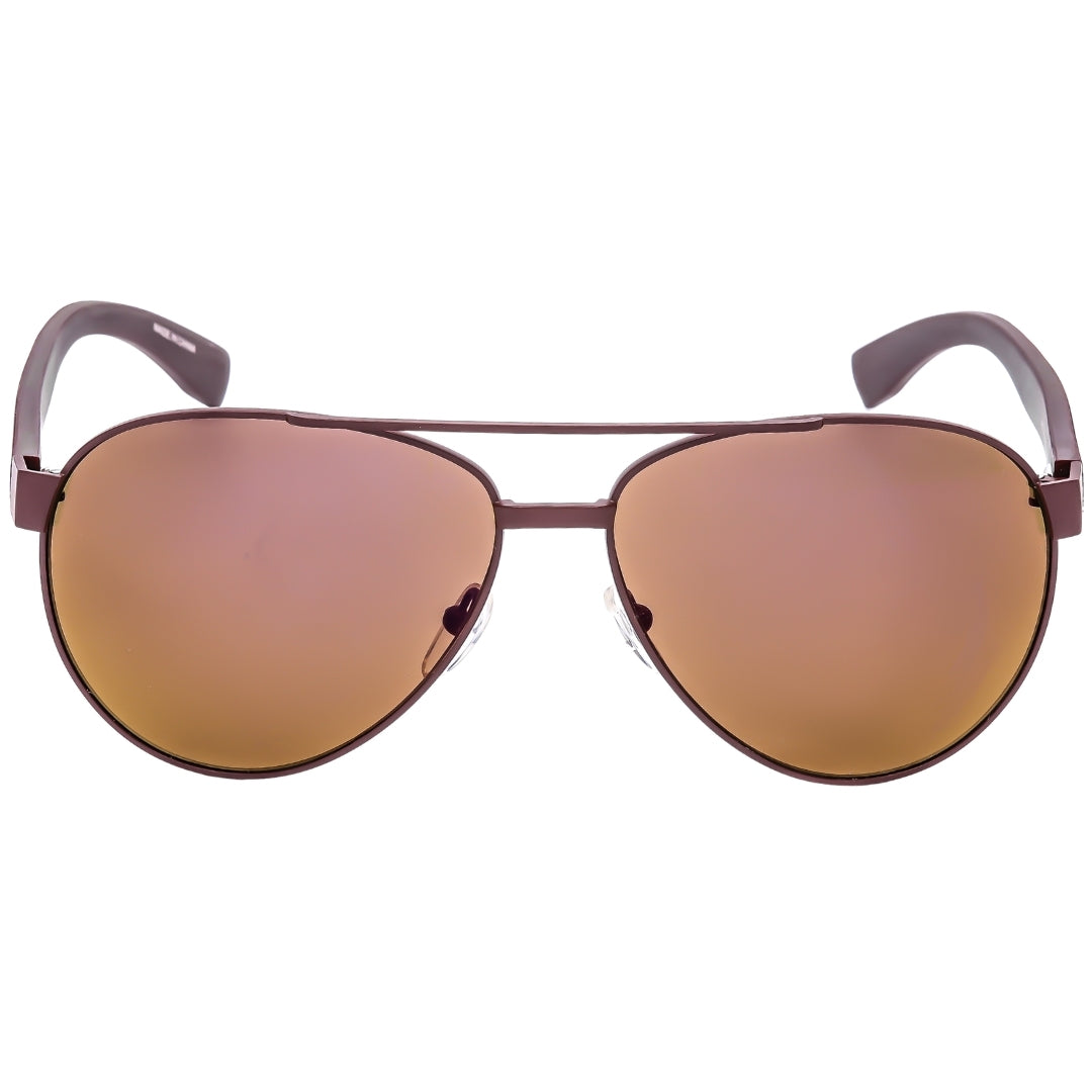 Lacoste Matte Red Framed Brown Lensed Sunglasses One Size