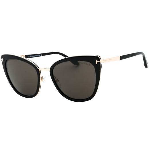 Tom Ford Simona Smoke Lens Shiny Rose Gold Sunglasses One Size