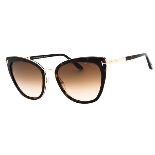 Tom Ford Simona Shiny Dark Havana Sunglasses One Size