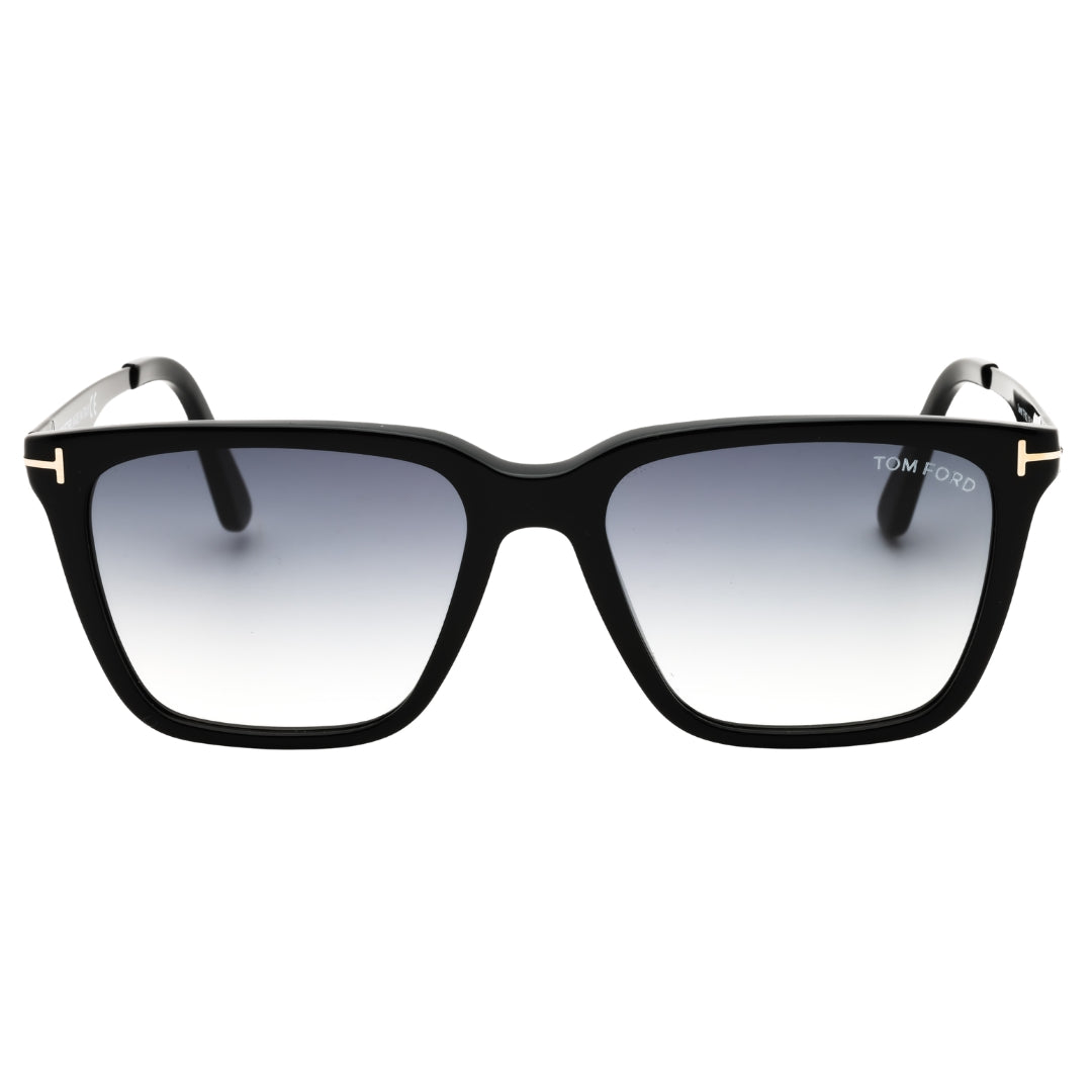 Tom Ford FT0862 Garrett 01B shiny black  / gradient smoke Sunglasses Male 54X17X145 One Size