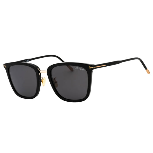 Tom Ford Asian Fit Smoke Grey Lens Shiny Black Sunglasses One Size