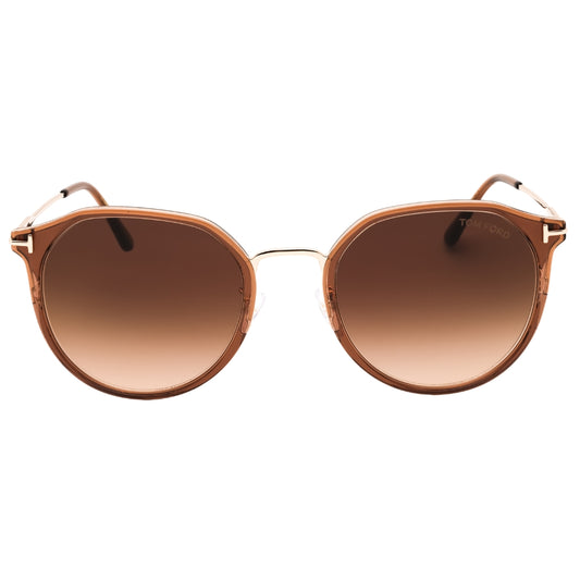 Tom Ford Ft0897-K 45F Shiny Light Brown / Gradient Brown Sunglasses One Size