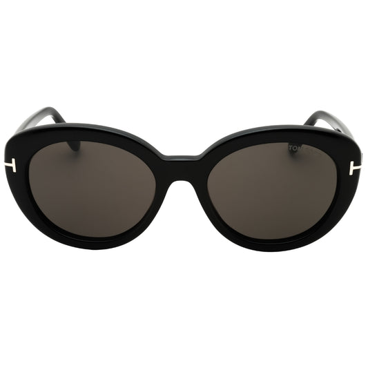 Tom Ford Ft1009 01A Shiny Black  / Smoke Sunglasses Female 55X19X140 One Size