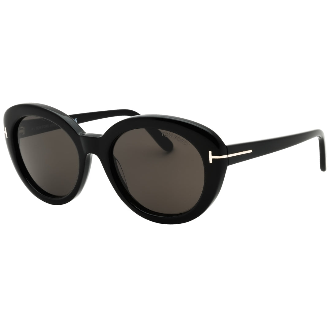 Tom Ford Ft1009 01A Shiny Black  / Smoke Sunglasses Female 55X19X140 One Size