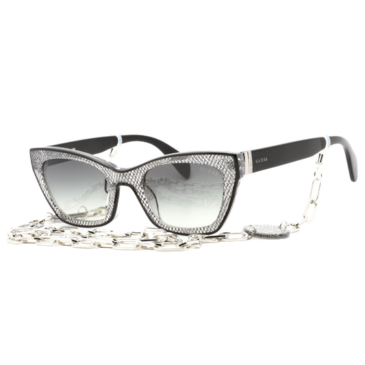 Guess GU7873 01B shiny black  / gradient smoke Sunglasses One Size