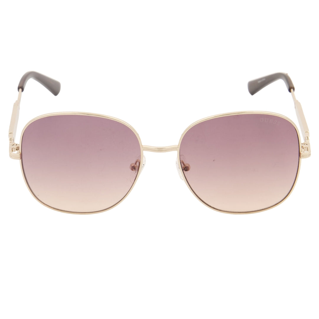 Guess Gold Frame Gradient Bordeaux Lensed Sunglasses
