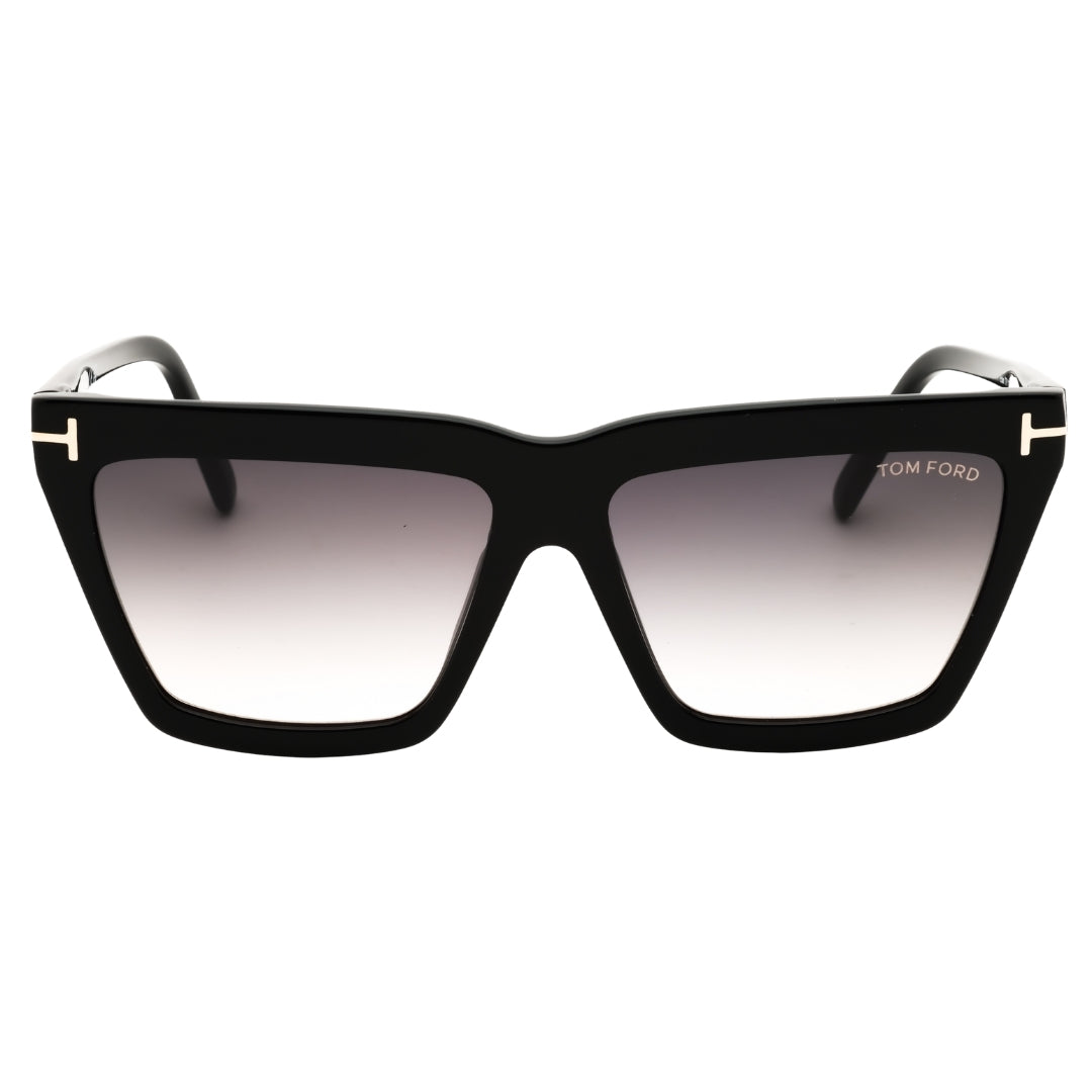 Tom Ford FT1110 01B shiny black  / gradient smoke Sunglasses  56X14X140 One Size