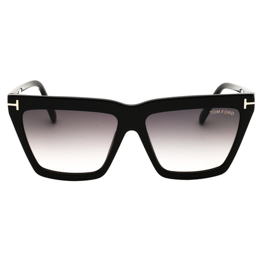 Tom Ford FT1110 01B shiny black  / gradient smoke Sunglasses  56X14X140 One Size