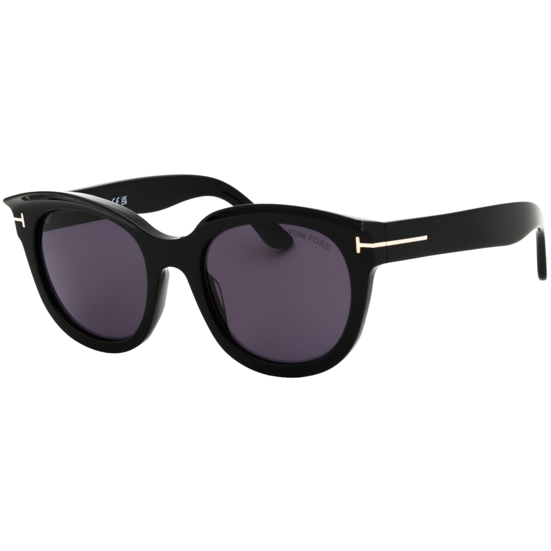 Tom Ford Ft1114 01A Shiny Black  / Smoke Sunglasses Female 54X21X140 One Size