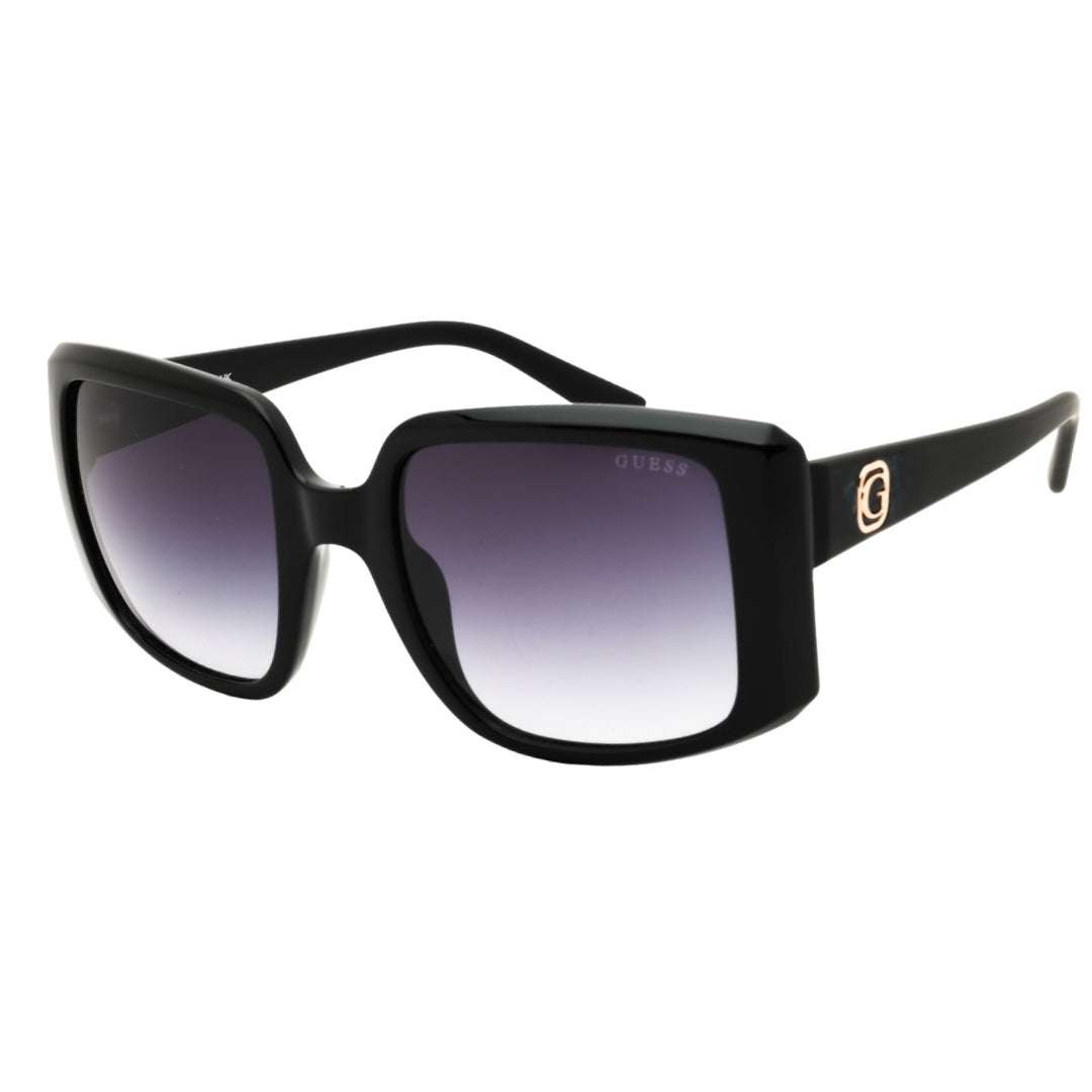 Guess GU00097 01B Shiny Black / Clear Sunglasses Female 53X21X135 One Size
