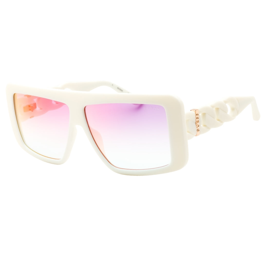 Guess Gu00109 21Z White / Gradient Or Mirror Violet Sunglasses Female 60X10X130 One Size
