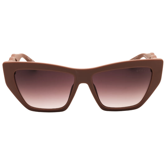 Guess GU00111 58F Matte Beige / Gradient Brown Sunglasses Female 56X14X130 One Size