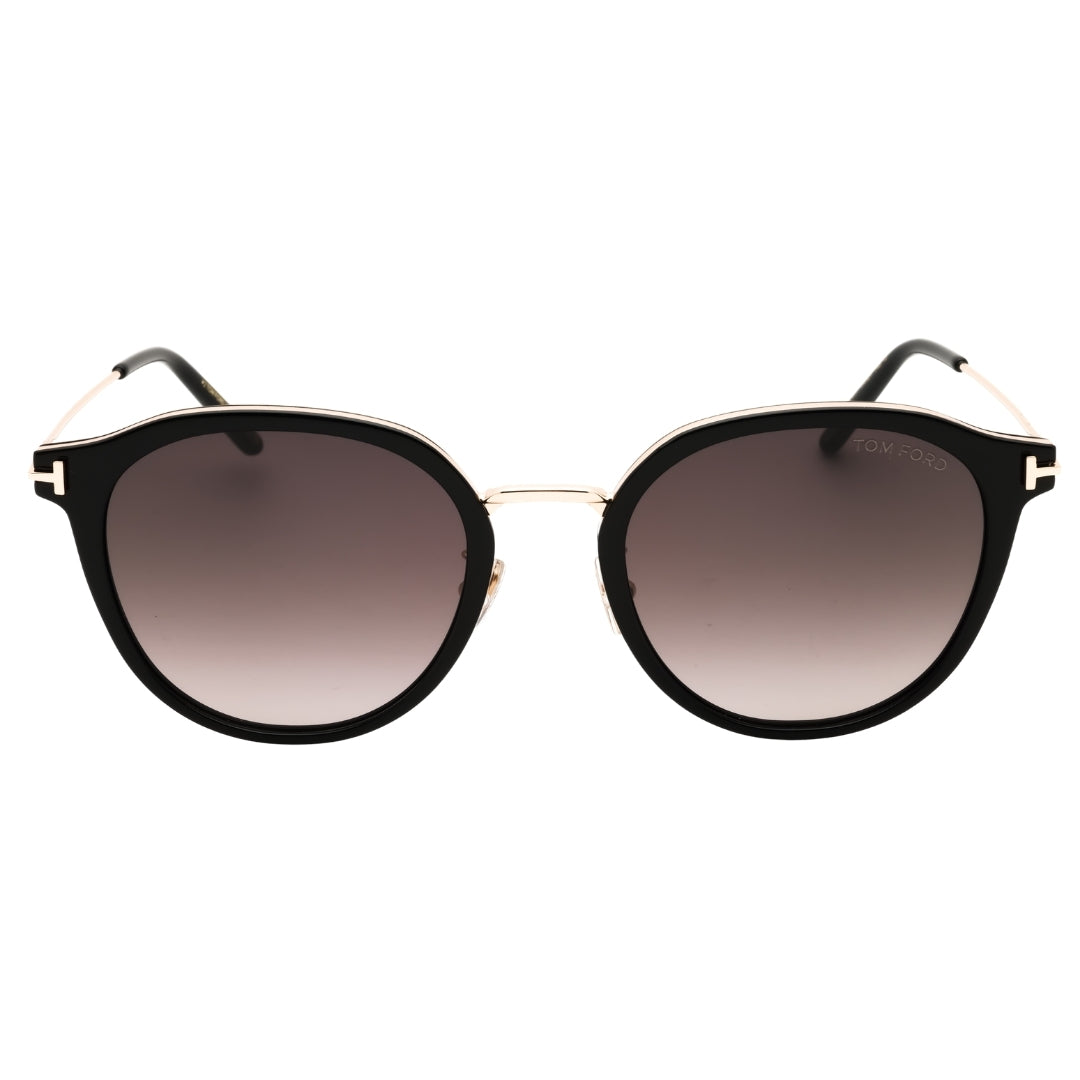 Tom Ford FT1143-K 01F shiny black  / gradient brown Sunglasses  54X21X145 One Size