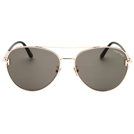 Tom Ford FT1146-K 28A shiny rose gold / smoke Sunglasses Female 60X16X140 One Size