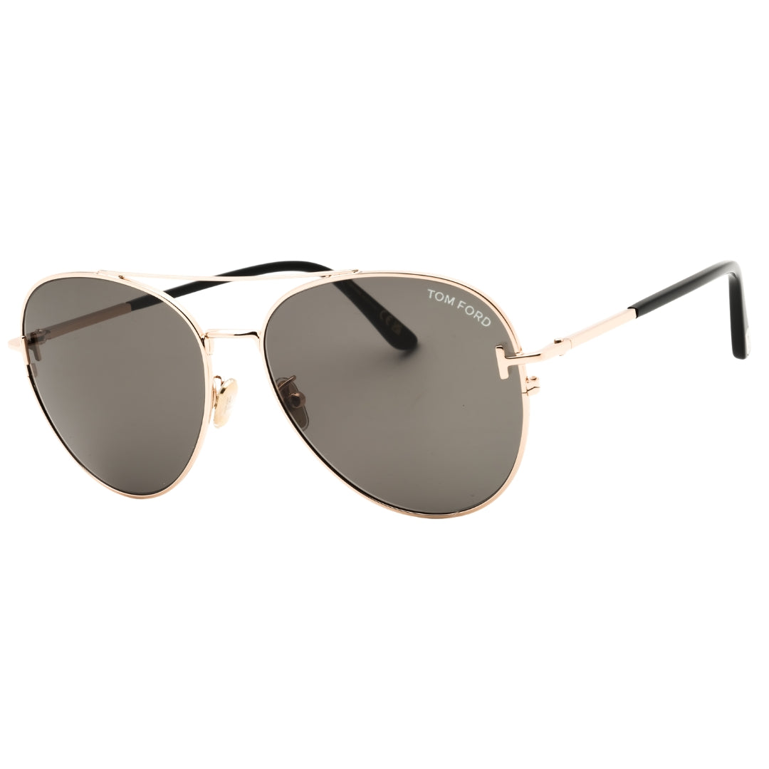 Tom Ford FT1146-K 28A shiny rose gold / smoke Sunglasses Female 60X16X140 One Size