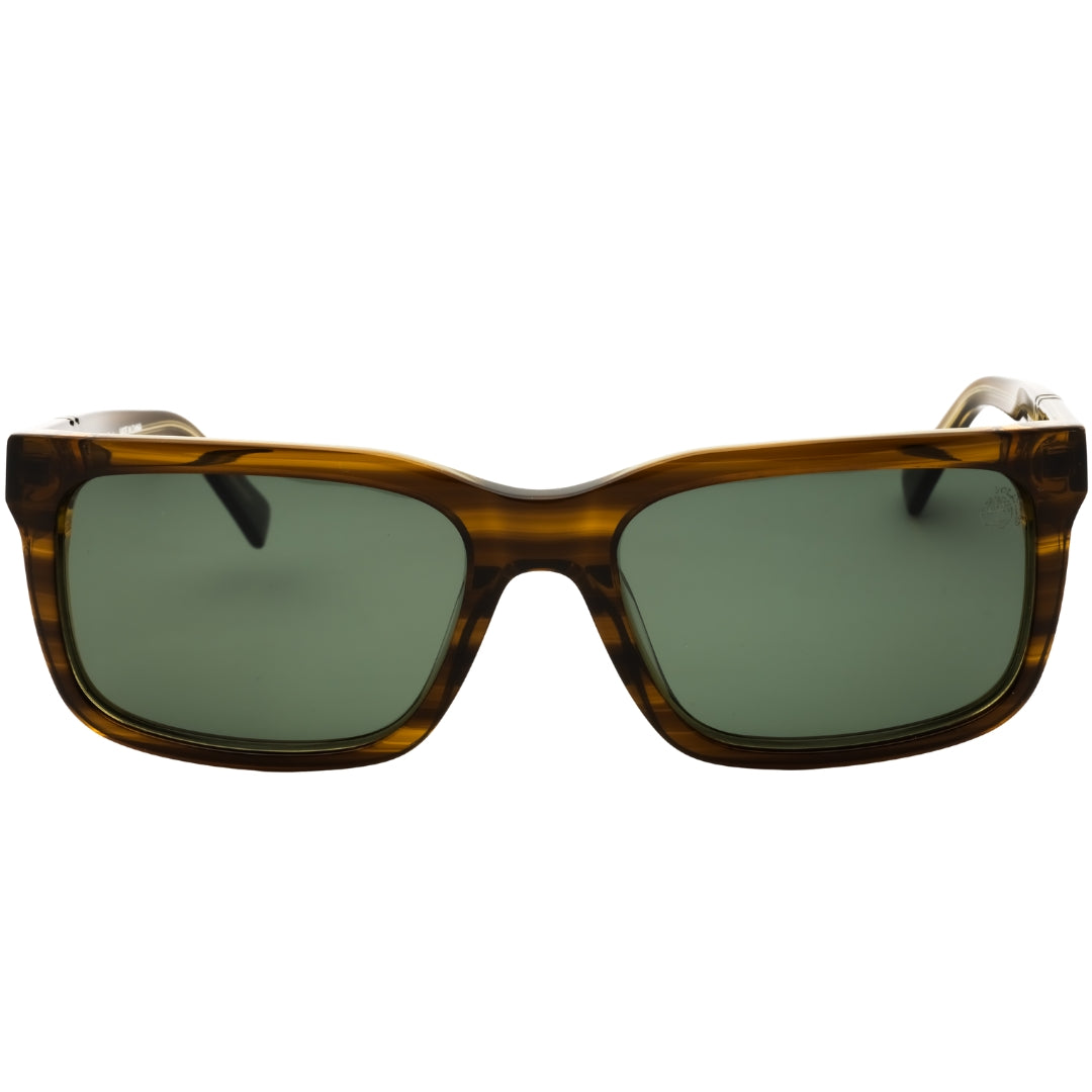 Timberland Shiny Light Green Havana Polarised Sunglasses