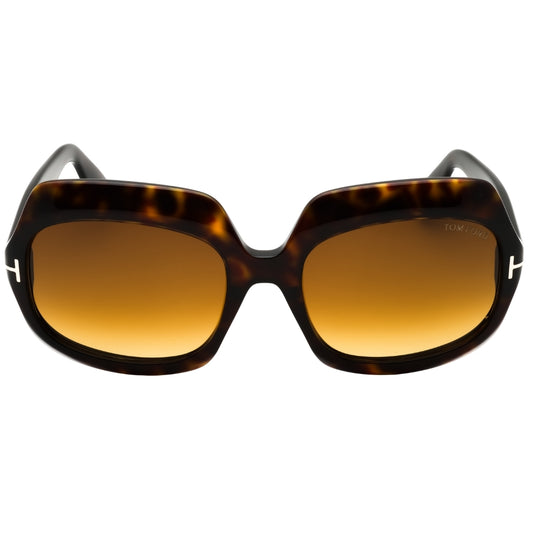 Tom Ford Ft1155 52F Dark Havana / Gradient Brown Sunglasses Female 60X20X135 One Size