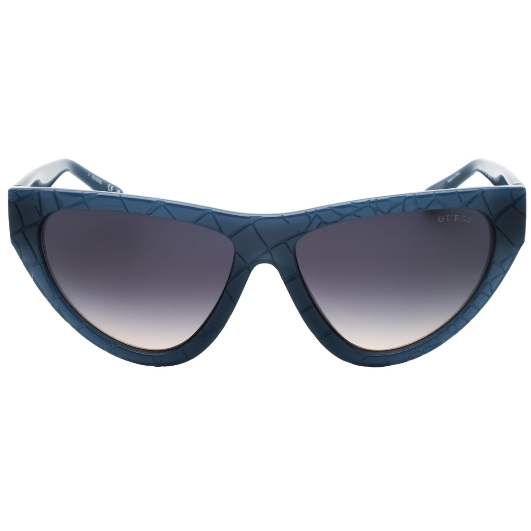 Guess Gu00151 84B Shiny Light Blue / Gradient Smoke Sunglasses Female  57X15X135 One Size